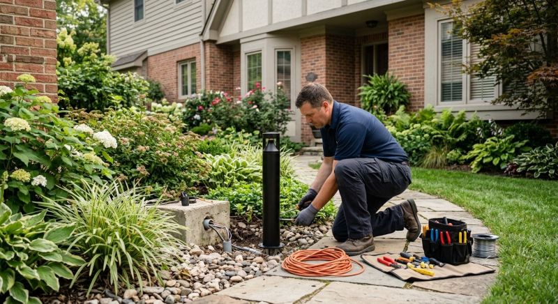 Pond Lighting Installation in Olathe, KS